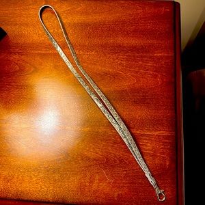 Silver sparkle lanyard